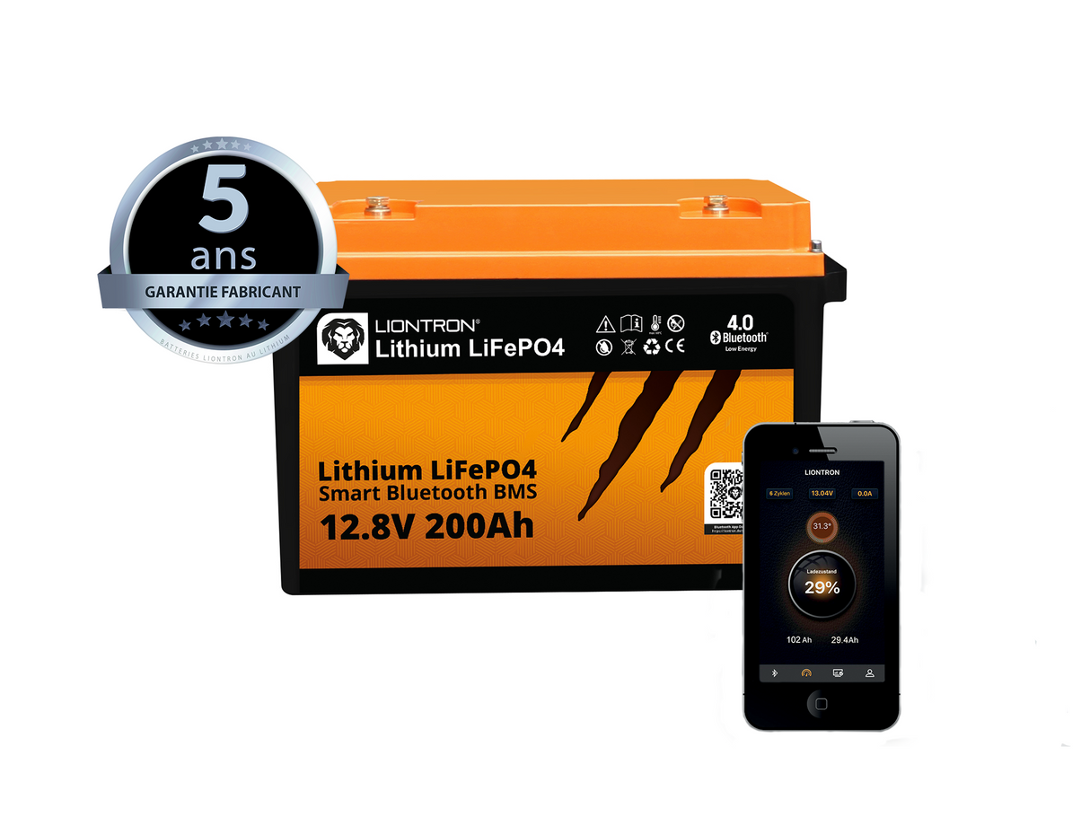 Batterie 200Ah lithium LiFePo4 Liontron avec BMS intégré et Bluetooth