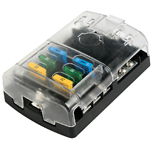 Boà®te porte-fusibles en polycarbonate 6 places