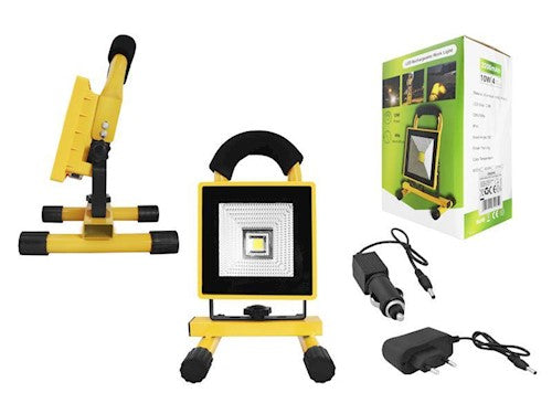 Projecteur LED 10W portable avec Batterie Li-ion Blanc froid