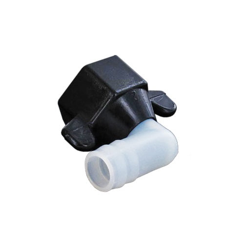 Adaptateur coudé ½" femelle et ½" cannelé (avec écrou)