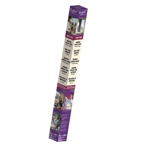 Film adhésif Miroir sans tain MIR500 pose interne 75 x 250 cm Réflectiv