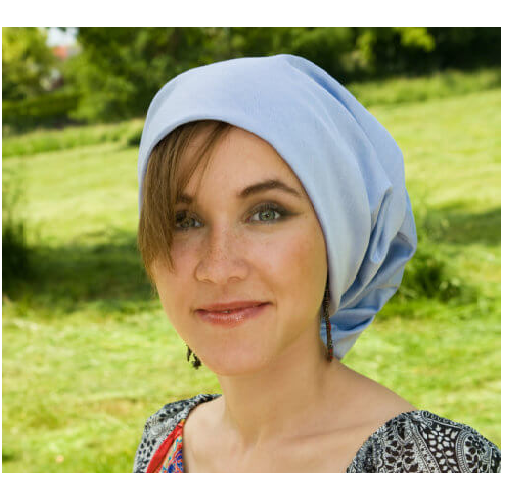 Foulard bleu de protection anti onde
