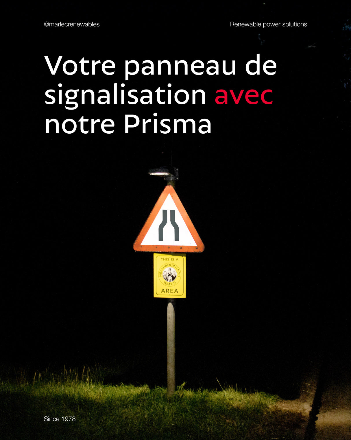 Kit eclairage solaire pour panneau de signalisation PRISMA