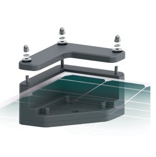 Support de fixation de panneau solaire pour camping-car UNIFIX 1.C 30 mm