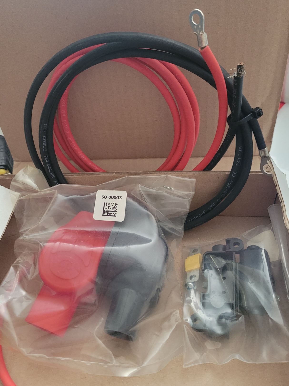 Kit de connexion batterie regulateur – câbles 6mm² – 2m
