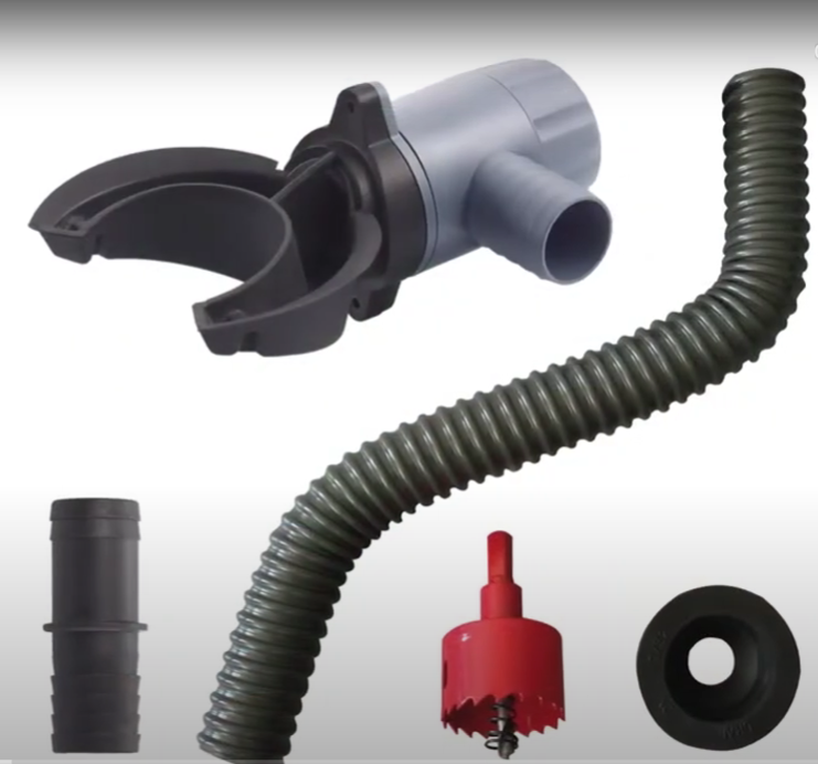 Collecteur eau de pluie SPEEDY Eco Goutiere ronde GRIS (sans découpe de gouttière)