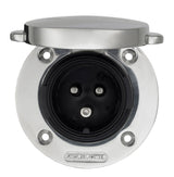 Prise d'alimentation inoxydable avec couvercle (2p/3w) Victron (250V / 32A)