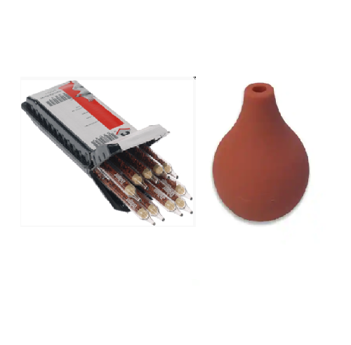 Kit de contrôle d'étanchéité à  l'air (2 élements = poire + 10 tubes fumigènes) - DRAGER