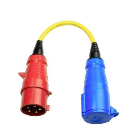 Câble adaptateur Victron 32A/3 sur connecteur CEE monophasé 5P/CEE