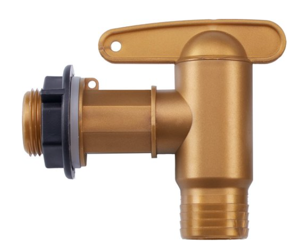 Robinet PE 3/4" (19 mm) imitation laiton en polyéthylène