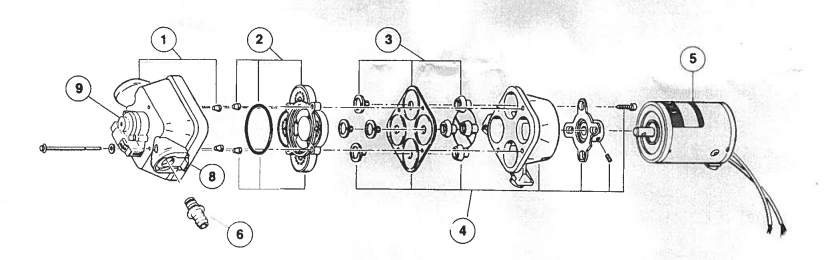 Tete de pompe pour Flojet 4405